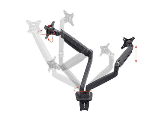 Dual Monitor Adjustable Gas Spring Desk Mount 15in - 34in at $79.99 from maxim-tl