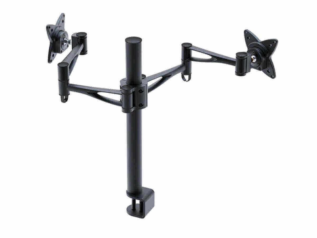 3-Way Adjustable Tilting DUAL Desk Mount Bracket for LCD LED (Max 33Lbs, 10~23inch) - Black at $39.99 from maxim-tl